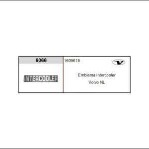 VL6066 - EMBLEMA VOLVO NL INTERCOOLER