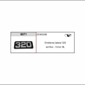 VL6071 - EMBLEMA PLAST VOLVO NL320