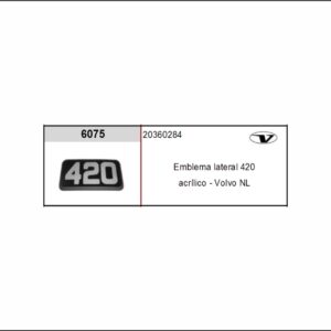VL6075 - EMBLEMA PLAST VOLVO FH/NH 420 ANO 2003