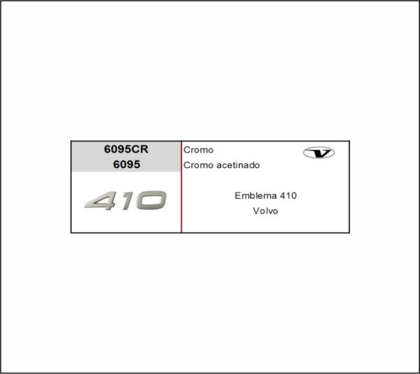 VV 6/9 - EMBLEMA ACETINADO VOLVO FH/VM N° 6/9