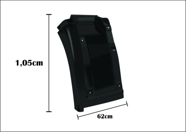 W50062.2 - PARALAMA CABINE VW CONST 19.320 TRASEIRO PLASTICO