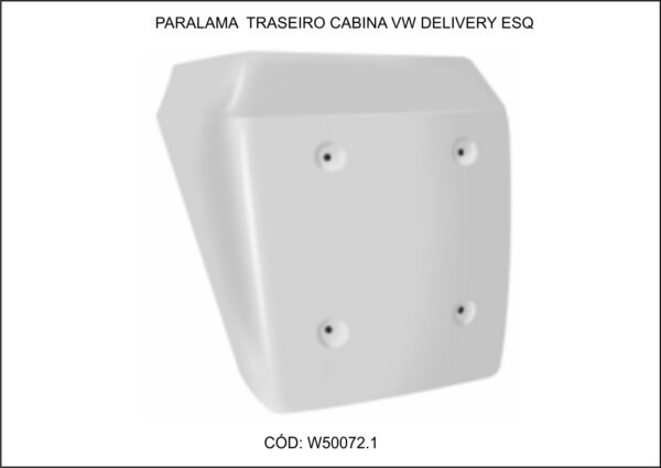 W50072.1 - PARALAMA CABINE TRASEIRO VW DELIVERY ESQ