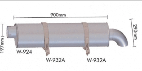 W924 - SILENC VW 14.220 CARGO 1422/4031 OVAL GALVANIZADO