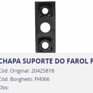 FH066 - CHAPA SUP FAROL VOLVO FH 2004 A 2009