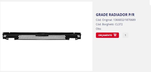 CL372 - TELA GRADE INTERMEDIARIA S4 P G R