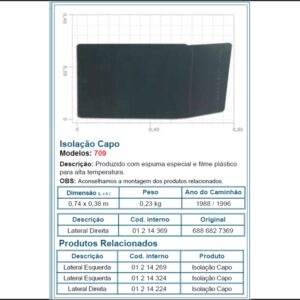 1214369 - ISOLADOR TERMICO MB 709 LD