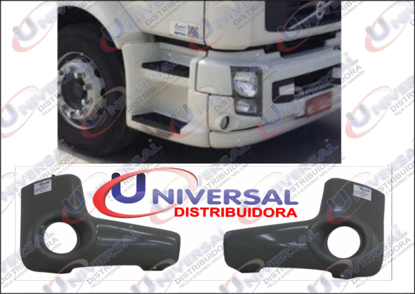 MDR-16849 - ACAB PARACHOQUE VOLVO VM LATERAL 2006 A 2011 C/FURO AUX LE PLASTICO