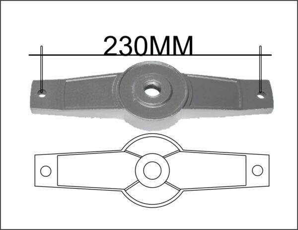 INGA5011 - FLANGE REGUA TRASEIRO VOLVO CUBO REDUZIDO 230MM