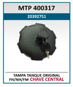 MTP400317 - TAMPA TANQUE C/CH ALUMINIO IMPORTADA