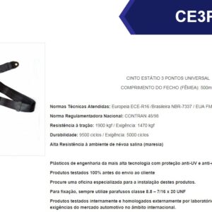 CE3P001 - CINTO SEGURANCA 03 PONTOS SIMPLES