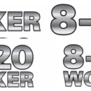 KIT0630 - EMBLEMA RESINADO VW 8-120 + WORKER CROMADO