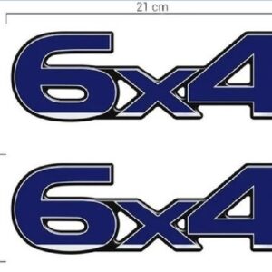 ADS0948 - EMBLEMA RESINADO CARGO 6X4 PORTA AZUL 210MM X 69MM