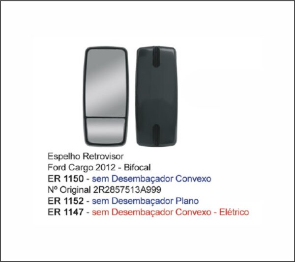 ER1150 - ESPELHO VW CONST CONVEXO 06 A 11 S/DES BI-FOCAL