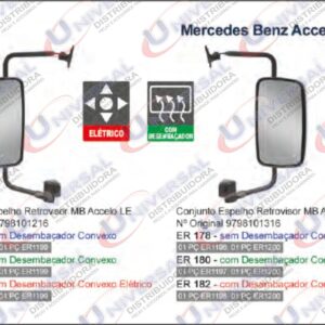 ER181 - CONJ ESPELHO MB ACCELO ATE 2019 C/DES ELET 0CONVEXO LE