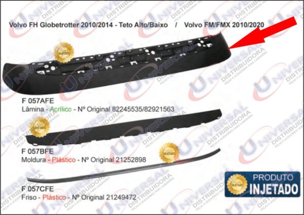 82245535 - TAPA SOL VOLVO FH 2010/2014 ( SO A BASE )