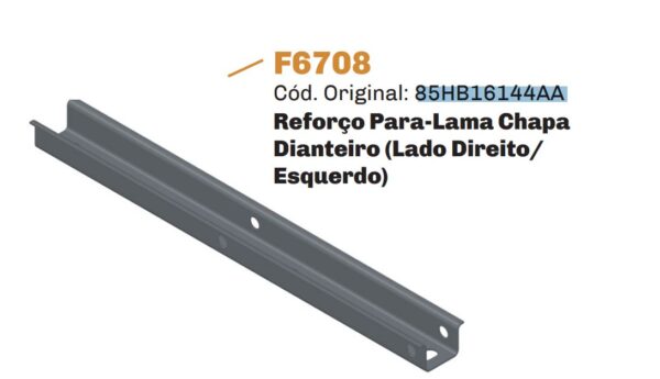 F6708 - SUP TRASEIRO PARALAMA CABINE CARGO GI LD /LE
