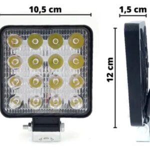 IMP550.165 - FAROL AUX LED 42W - QUADRADO ( PAR )