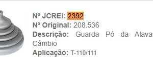 JCR-2392 - BORRACHA CAMBIO SCANIA T 111