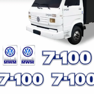 KIT0914 - EMBLEMA VW 7-100 AZUL RESINADO