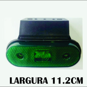 L3016VD - LANTERNA LATERAL OBLONGO C/SUP FACC LED VD BASE RETA