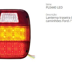 PL04402149 - LANTERNA TRASEIRA MARMITAO LED S/VIGIA ATE 2010 (RAIADA)