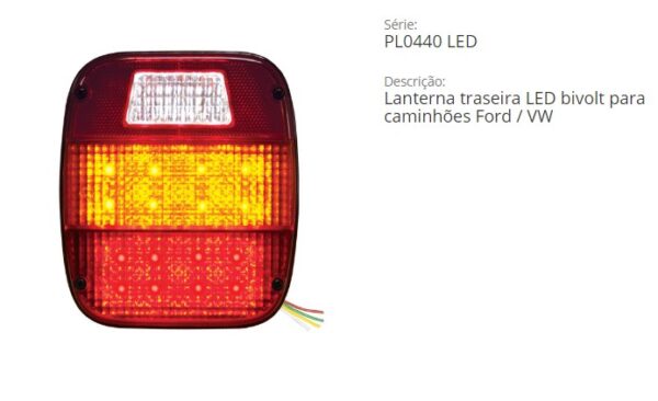PL04402149 - LANTERNA TRASEIRA MARMITAO LED S/VIGIA ATE 2010 (RAIADA)