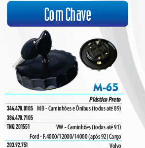 M-65 - TAMPA TANQUE C/CH MB ATE 89 TQ FERRO