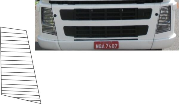 PFC031 - GRADE PROT FAROL VOLVO FH12 2004 CROMADO