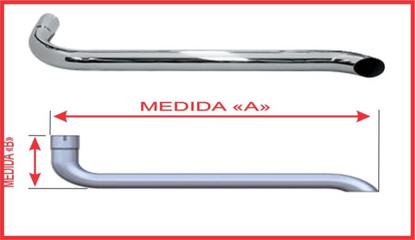 TB1125 - SAIDA FINAL CROMADA 3,5'' (1250MM)