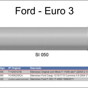 SI050 - SILENCIOSO VW 11.130 / FORD F11000 - EURO 3