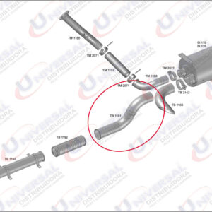 TB1191 - INTERM SILENCIOSO 4'' VW CONST 17.280/24.280