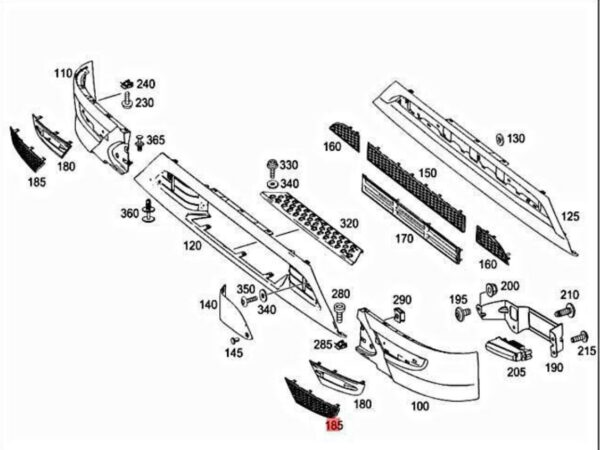 M30137.7 - ACAB SPOILER ACTROS CENTRAL LD ( FIGURA 140 )
