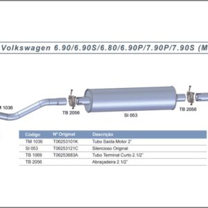 TM1036 - SAIDA MOTOR VW 6.90 A 7.90S