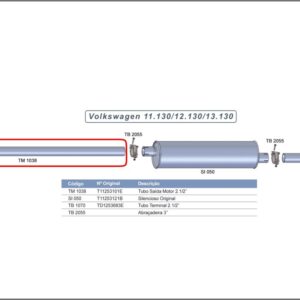 TM1038 - SAIDA MOTOR VW 11.130/12.130/13.130