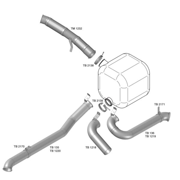 TM1220 - SAIDA FINAL 4,5'' CATALISADOR MAN TGX INOX