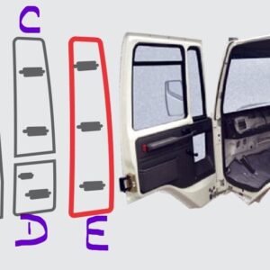 FCA-8410VDE - VIDRO PORTA CARGO GI CURVO VERDE LE ( FUGURA B )