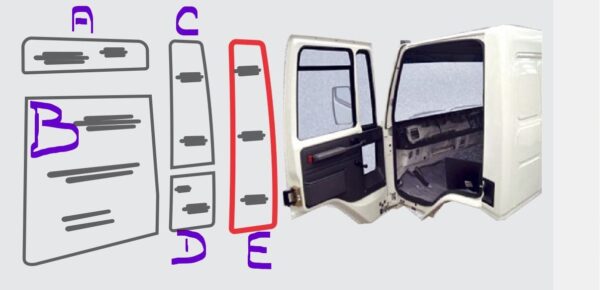 FCA-8410VDE - VIDRO PORTA CARGO GI CURVO VERDE LE ( FUGURA B )