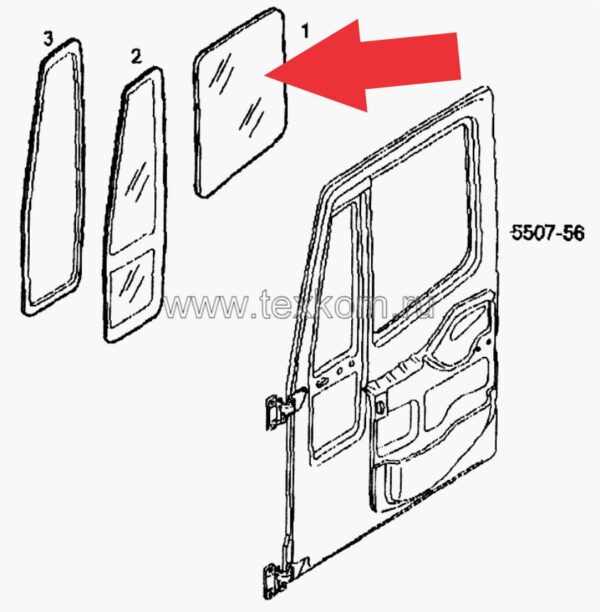98407341 - VIDRO PORTA IVECO EUROCARGO EUROTECH STRALIS LD